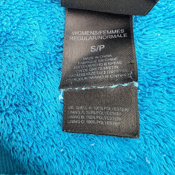 The North Face Blue Fleece Full Zip Jacket Women Small Togle Hem - Picture 6 of 8